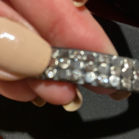 Black Crystal and Metal Studs Sparkling Platform Sandals - Picture 8 of 14